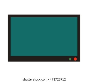 flat design flat screen tv icon vector illustration