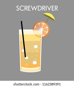 FLAT DESIGN SCREWDRIVER illustration IN VECTOR