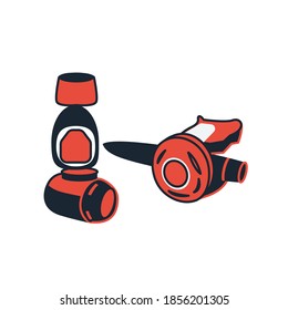 Flat Design Scuba diving icon logo. Vector Flat illustration