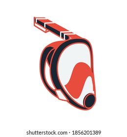 Flat Design Scuba diving icon logo. Vector Flat illustration
