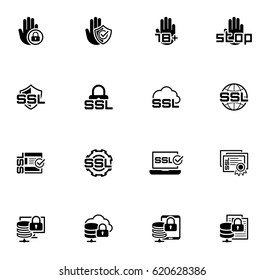 Flat Design Security and Protection Icons Set. Isolated Illustration.