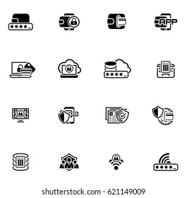 Flat Design Security and Protection Icons Set. Isolated Illustration.