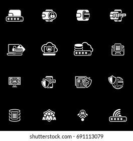 Flat Design Security and Protection Icons Set. Isolated Illustration.
