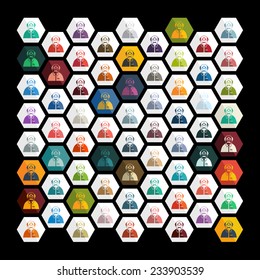 Flat design: senior citizens
