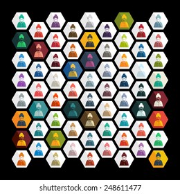 Flat design: senior citizens