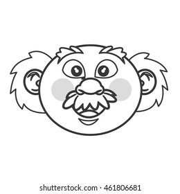 flat design senior man icon vector illustration