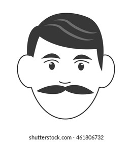 flat design senior man icon vector illustration