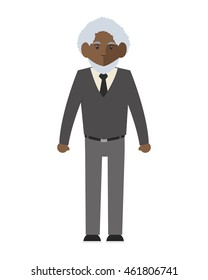 flat design senior man icon vector illustration