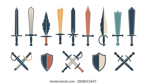 Flat design set various