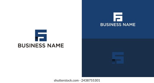 Flat design sf and f s logo template