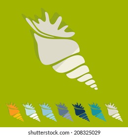 Flat design: shell