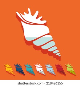 Flat design: shell