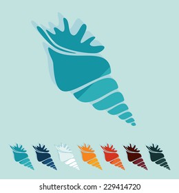 Flat design: shell