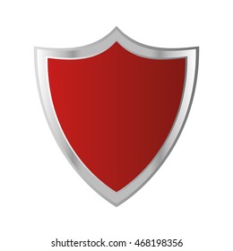 flat design shield emblem icon vector illustration