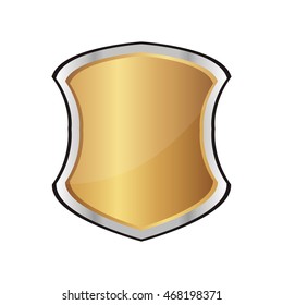 flat design shield emblem icon vector illustration