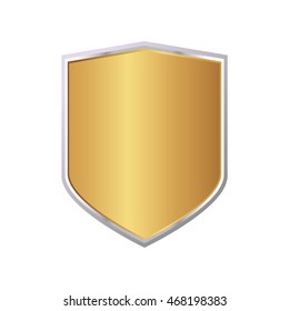 flat design shield emblem icon vector illustration