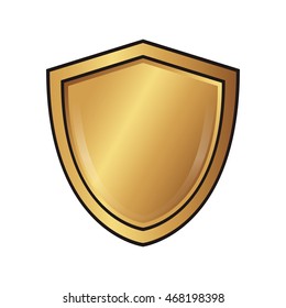 flat design shield emblem icon vector illustration