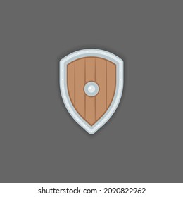 Flat design Shield vector illustration, shield flat icon