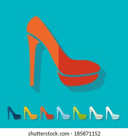 Flat design: shoe