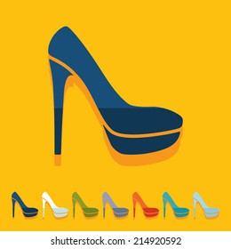 Flat design: shoe