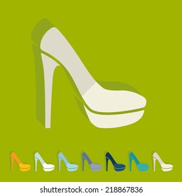 Flat design: shoe