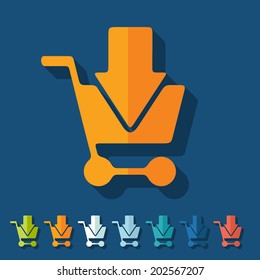Flat design: shopping