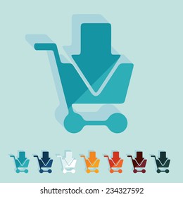 Flat design: shopping