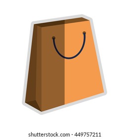 flat design shopping bag icon vector illustration