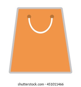 flat design shopping bag icon vector illustration