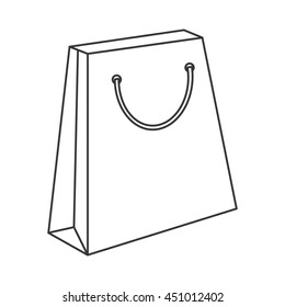 flat design shopping bag icon vector illustration