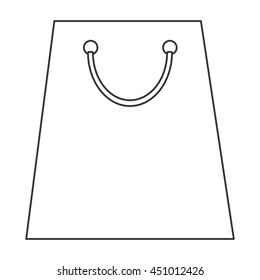 flat design shopping bag icon vector illustration