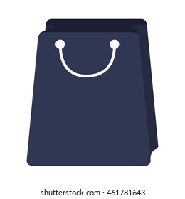 flat design shopping bag icon vector illustration