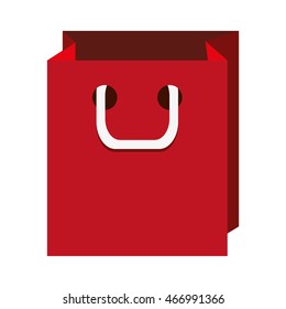 flat design shopping bag icon vector illustration