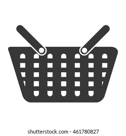 flat design shopping basket icon vector illustration