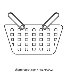 flat design shopping basket icon vector illustration