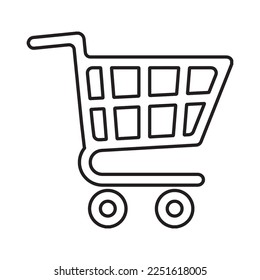 Flat design shopping cart icon vector template.