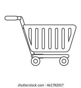flat design shopping cart icon vector illustration