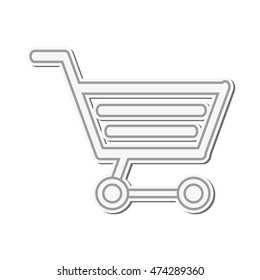 flat design shopping cart icon vector illustration