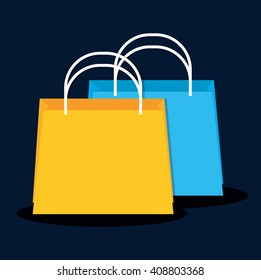 Flat design of shopping icon, vector illustration
