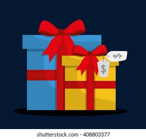 Flat design of shopping icon, vector illustration