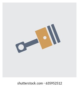 Flat design Shovel icon isolated on white background. Vector illustration.