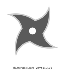 Flat design shuriken icon. Vector.