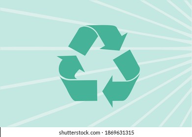
Flat design sign of ecology recycling.