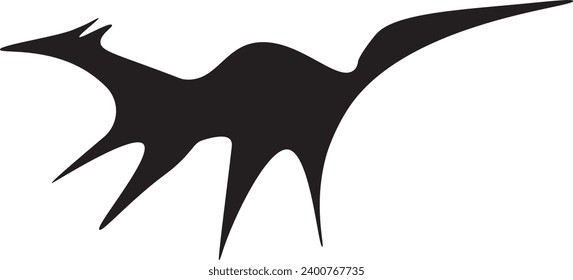 flat design silhouette of fox animal for logo, mascot etc