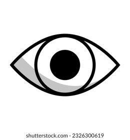 Flat design simple eye icon. Vector.