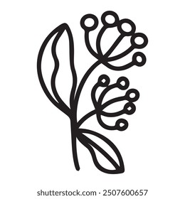 Ilustración de flor simple de diseño plano sobre fondo blanco.