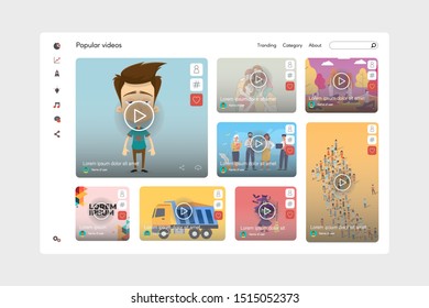 Flat design simple graphic web site design concept with illustration and icon design