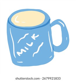 ilustração de leite quente simples
