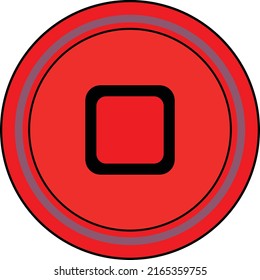 flat design simple icon of music button