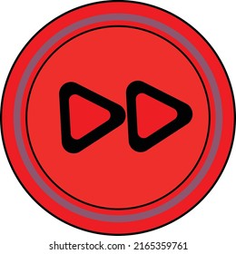 flat design simple icon of music button